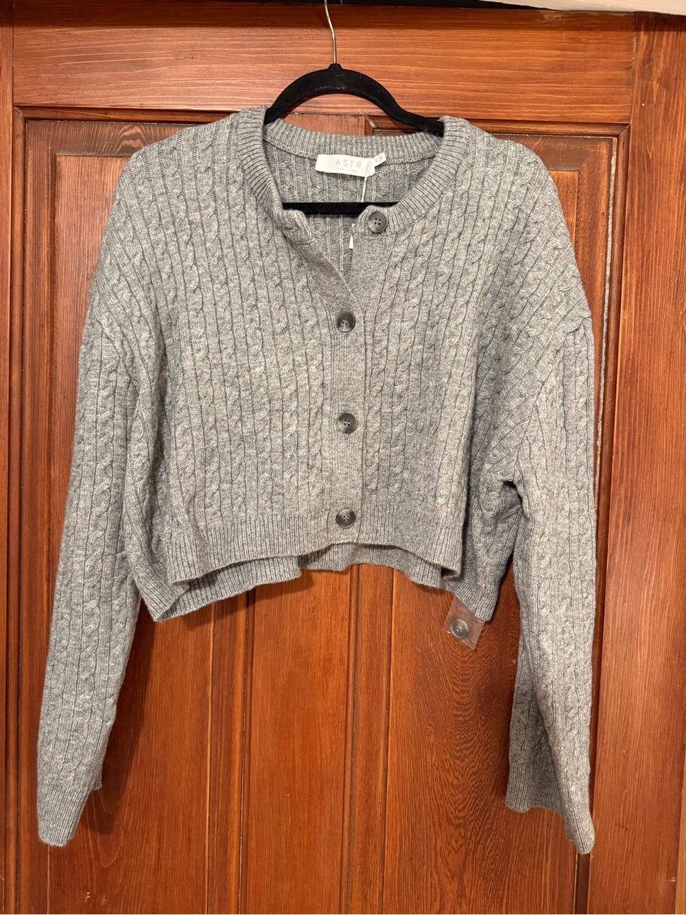 Astr the Label - Seville Cropped Cable Cardigan